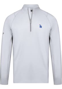 Levelwear Los Angeles Dodgers Mens White Theory Long Sleeve 1/4 Zip Pullover