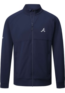 Levelwear Atlanta Braves Mens Navy Blue Form Long Sleeve Full Zip Jacket