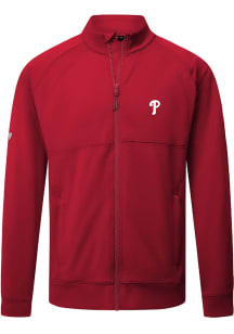 Levelwear Philadelphia Phillies Mens Red Form Long Sleeve Full Zip Jacket