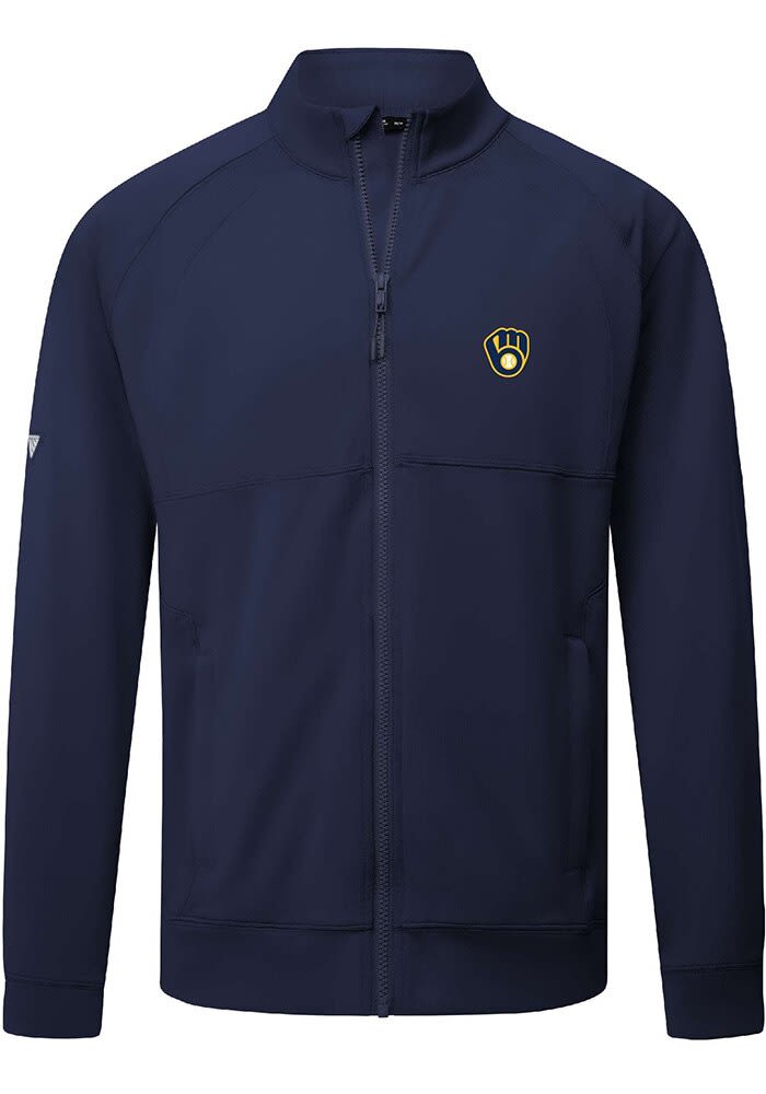 Levelwear Milwaukee Brewers Mens NAVY Form Full Zip - 2089902
