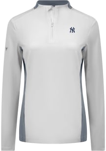 Levelwear New York Yankees Womens White Moxie 1/4 Zip Pullover