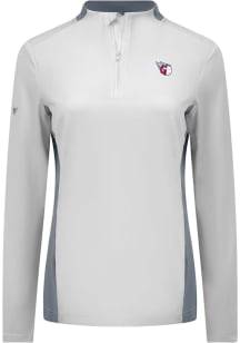 Levelwear Cleveland Guardians Womens White Moxie 1/4 Zip Pullover