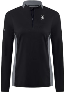 Levelwear Detroit Tigers Womens Black Moxie 1/4 Zip Pullover