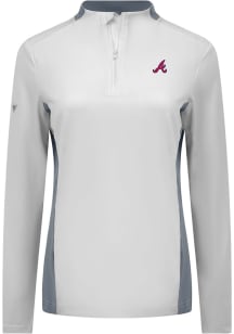 Levelwear Atlanta Braves Womens White Moxie Qtr Zip
