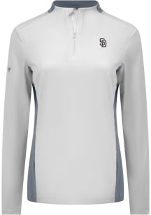 Levelwear San Diego Padres Womens White Moxie 1/4 Zip Pullover