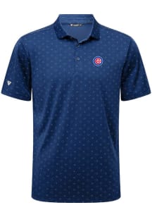Levelwear Chicago Cubs Mens Blue Detect Short Sleeve Polo