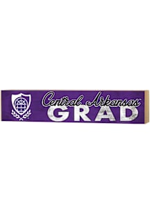 KH Sports Fan Central Arkansas Bears 3x13 Block Sign Grad Sign - Purple