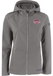 Womens Ohio State Buckeyes Dark Grey Cutter and Buck 2024 Football National Champion Evoke Light..