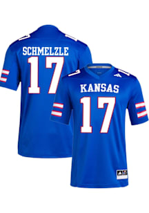 Brandon Schmelzle  Adidas Kansas Jayhawks Blue Football NIL Football Jersey