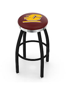 Central Michigan Chippewas Chrome Seat Pub Stool - Black