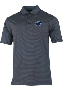 Mens Penn State Nittany Lions Navy Blue Columbia Heat Seal Double Hit Short Sleeve Polo Shirt