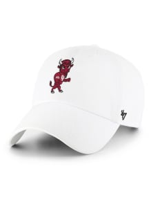 47 White Indiana Hoosiers Vintage Bison Logo Clean Up Adjustable Hat