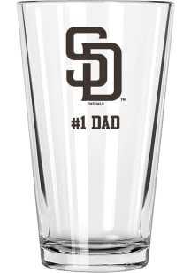 San Diego Padres Dad 16oz Pint Glass - White