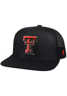 Hooey Texas Tech Red Raiders Black 5-Panel Logo Trucker Mens Snapback Hat