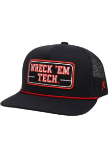 Hooey Texas Tech Red Raiders Black 5-Panel Plate Mens Snapback Hat