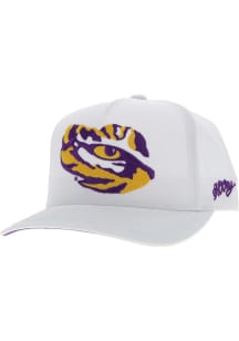 Hooey LSU Tigers Eye Logo 5-Panel Trucker Adjustable Hat - White