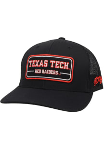 Hooey Texas Tech Red Raiders Black Rectangle Patch Trucker Youth Adjustable Hat