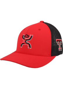 Hooey Texas Tech Red Raiders Mens Red 5-Panel Logo Flexfit Flex Hat