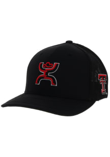 Hooey Texas Tech Red Raiders Mens Black Hooey Man 5-Panel Logo Flexfit Flex Hat