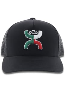 Hooey Mexico National Team Boquillas Trucker Adjustable Hat - Black