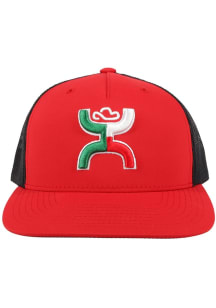 Hooey Mexico National Team Boquillas 2T Trucker Adjustable Hat - Red