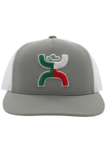 Hooey Mexico National Team Boquillas 2T Trucker Adjustable Hat - Grey