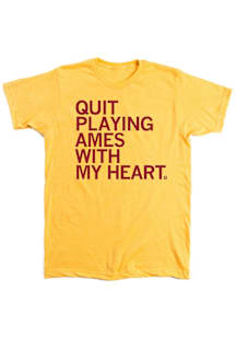 Ames Yellow Ames With My Heart Short Sleeve Fashion T Shirt