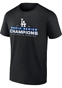 Los Angeles Dodgers Mens Black 2025 World Series Champions Big and Tall T-Shirt