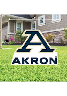 Akron Zips Team Yard Sign - White