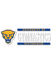 Pitt Panthers 6x2 Gymnastics Auto Decal - Blue