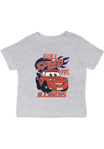 Infant Illinois Fighting Illini Grey Vive La Fete Full Speed Short Sleeve T-Shirt