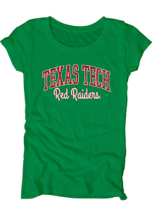Texas Tech Red Raiders Womens Green Dyed Scoopneck Scoop T-Shirt