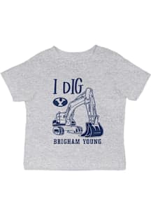 Vive La Fete BYU Cougars Infant Excavator Short Sleeve T-Shirt Grey