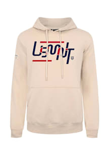 Levelwear USMNT Mens Tan Podium Abstract Long Sleeve Hoodie