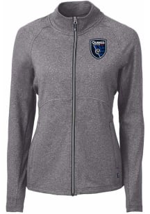 Cutter and Buck San Jose Earthquakes Womens Black Adapt Eco Knit Light Weight Jacket