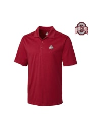 Cutter and Buck Ohio State Buckeyes Mens Red Chelan Short Sleeve Polo