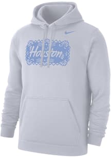 Nike Houston Cougars Mens White Football Club Fleece Heritage Wordmark Long Sleeve Hoodie