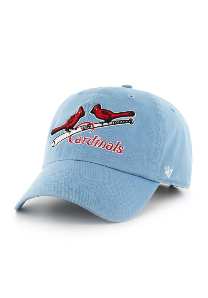 47, Accessories, Mens 47 St Louis Cardinals Retro Clean Up Adjustable Hat  Light Blue Nwt