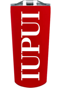 IUPUI Jaguars Team Logo 18 oz Soft Touch Stainless Steel Tumbler - Red