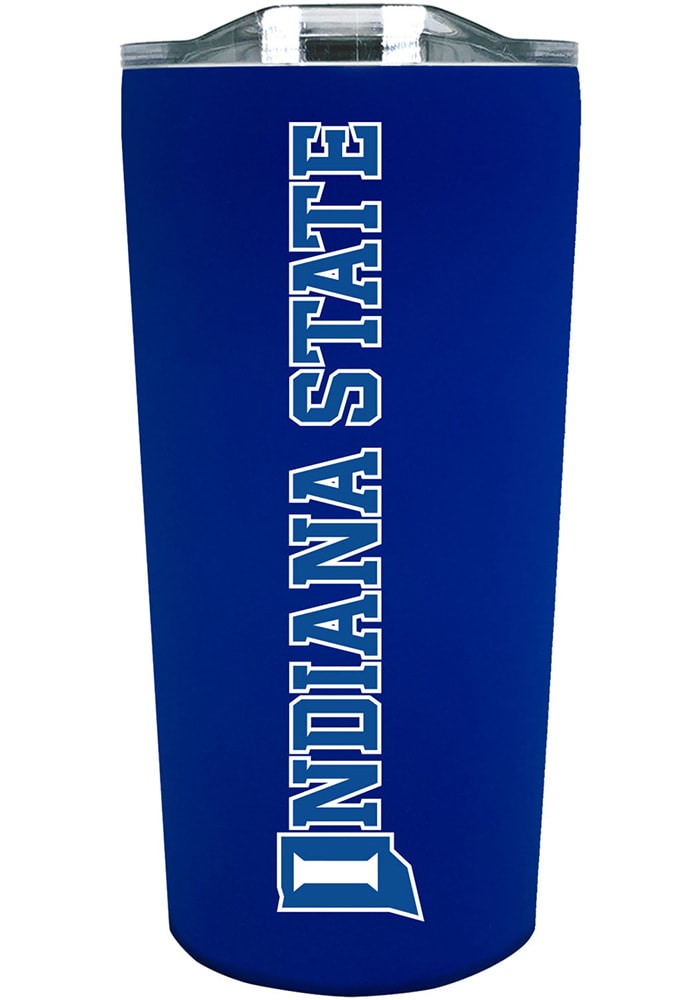 Indiana State Sycamores Team Logo 18 oz Soft Touch Stainless Steel Tumbler - Blue