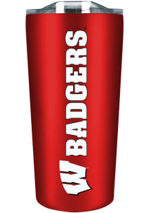 Red Wisconsin Badgers 18oz Soft Touch Stainless Tumbler