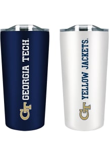 GA Tech Yellow Jackets Set of 2 18oz Soft Touch Stainless Tumbler