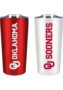 Oklahoma Sooners Set of 2 18oz Soft Touch Stainless Tumbler