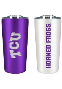 TCU Horned Frogs Set of 2 18oz Soft Touch Stainless Tumbler