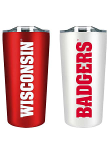 Wisconsin Badgers Set of 2 18oz Soft Touch Stainless Tumbler