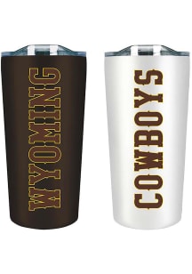 Wyoming Cowboys Set of 2 18oz Soft Touch Stainless Tumbler