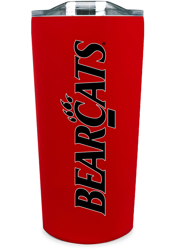 Cincinnati Bearcats Team Logo 18oz Soft Touch Stainless Steel Tumbler - Red