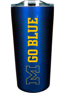 Michigan Wolverines Team Logo 18oz Soft Touch Stainless Steel Tumbler - Blue