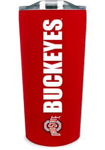 Red Ohio State Buckeyes Team Logo 18oz Soft Touch Stainless Steel Tumbler
