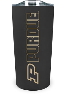 Purdue Boilermakers Team Logo 18oz Soft Touch Stainless Steel Tumbler - Black